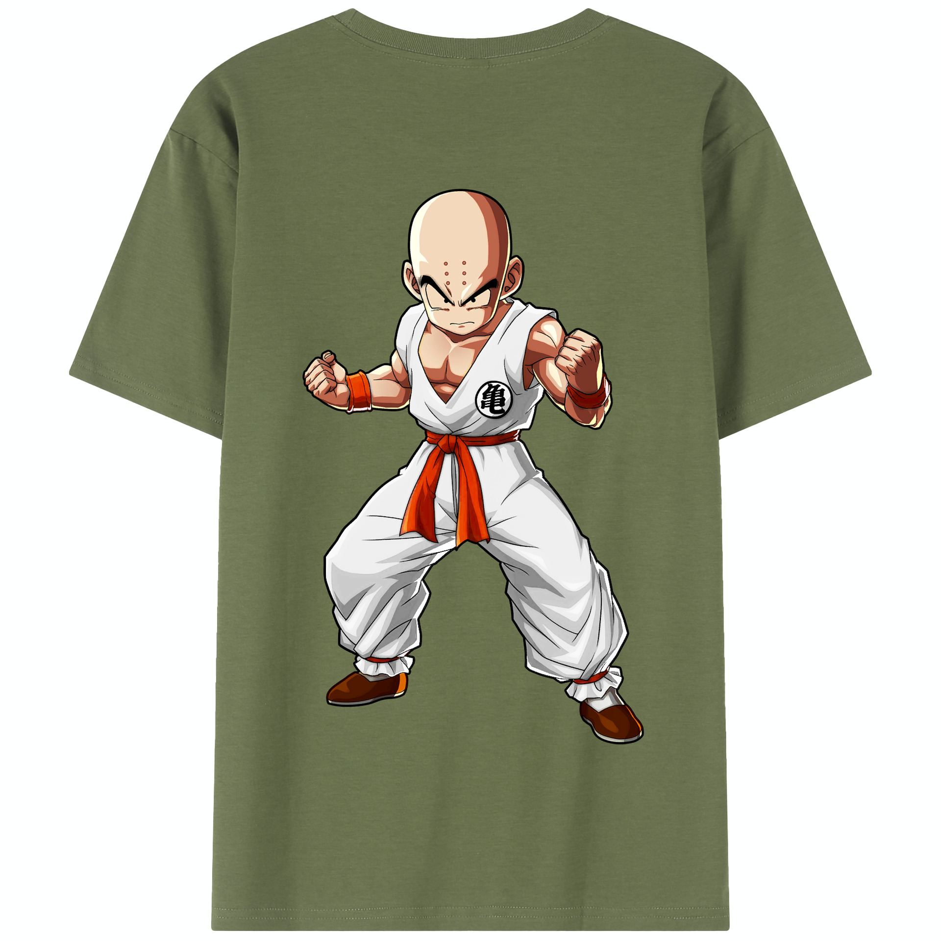 （画像用） ドラゴンボール クリリン DRAGON BALL krillin 綿100％半袖Tシャツ（背面プリント）